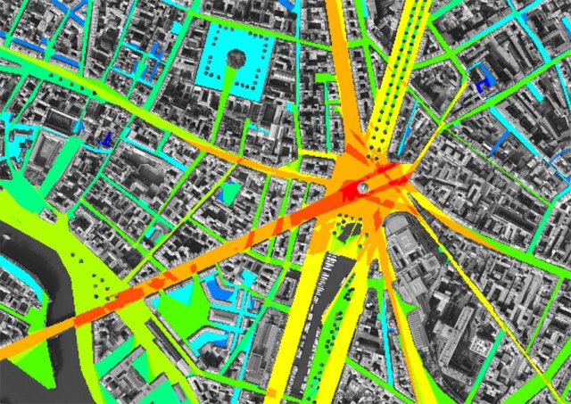 visibility graph analysis/ground map by google earth